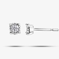 9ct White Gold 0.03ct Diamond Stud Earrings E4058W/03-10