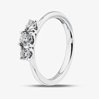 1888 Collection Platinum Certificated 0.50ct Round Cut Diamond Three Stone Ring R3-1014(.50CT PLUS)