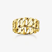 THOMAS SABO Gold Plated Chain Link Ring TR2497-413-39