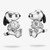 THOMAS SABO Silver & Cubic Zirconia Peanuts Snoopy Stud Earrings H2348-691-14