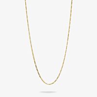 THOMAS SABO Gold Plated Figaro Charm Necklace KE2329-413-39-L45v