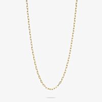 THOMAS SABO Charm Club Connect Gold Plated 45cm Paperclip Oval Link Necklace KE2328-413-39-L45v