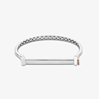 Clogau Sterling Silver & Rose Gold Royal Stirrup Horse Shoe Bangle 3SROY953