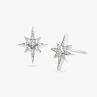 Kit Heath Silver Celeste North Star Stud Earrings 30456CZ