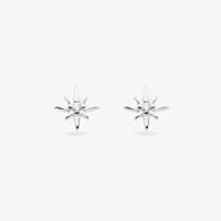 Kit Heath Silver Celeste North Star Petite Stud Earrings 30455CZ