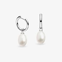 Kit Heath Silver Revival Classic Pearl Hoop Earrings 50430FP