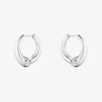 Georg Jensen Reflect Sterling Silver Large Hoop Earrings 20001177