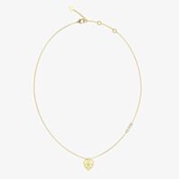 Guess Amore Gold Tone 18 Inch Crystal Heart Necklace UBN05056YG