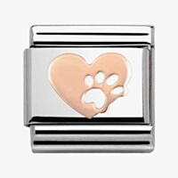Nomination CLASSIC Rose Gold Heart Pawprint Charm 430104/12