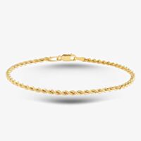 9ct Yellow Gold 7.25 Inch Rope Chain Bracelet 040HVCY-7.25