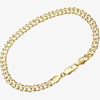 9ct Yellow Gold Flat Curb 7.5 Inch Bracelet HGR2D080 71/2~