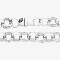 Fashionista Silver Sterling Silver 22 Inch Patterned Belcher Chain S1073-22