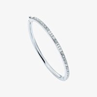 Ted Baker Claudia Slim Silver Tone Crystal Bangle TBJ4062-01-02