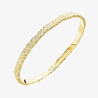 Lucy Quartermaine 18ct Gold Plated Hula Textured Bangle HBG1G