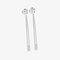 Lucy Quartermaine Silver Crystal Linear Drop Earrings ADER2
