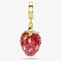 Swarovski Idyllia 18ct Gold Tone Plated Crystal Strawberry Charm 5743136