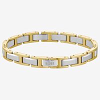 BOSS Nolan Two Tone Stainless Steel Linked Chain Bracelet 1580793