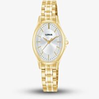 Lorus Ladies Gold Tone Oval Bracelet Watch RRX88JX9