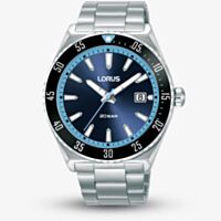 Lorus Mens Sports Blue Bracelet Watch RS957DX9