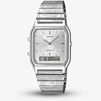 Casio Limited Edition Liberty Collaboration Silver Paisley Bracelet Watch AQ-230ELT-7AER