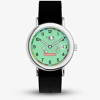 Timex Mens Lab X Monopoly Weekender Green Dial Black Fabric Strap Watch TW2Y47000