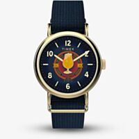 Timex Unisex Weekender Harry Potter x Butterbeer Blue Fabric Strap Watch TW2Y76100