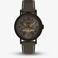 Timex Unisex Weekender Harry Potter x Sorting Hat Brown Leather Strap Watch TW2Y77000