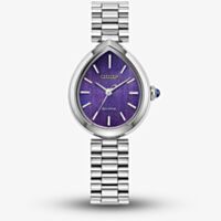 Citizen Ladies L Rainell Purple Dial Stainless Steel Watch EM1200-55X