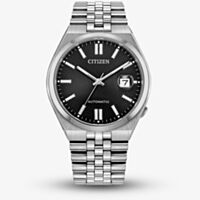 Citizen Mens Tsuyosa 60 Black Dial Automatic Watch NK0020-55E