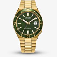 Citizen Mens Tsuyosa Shore Automatic Gold-Tone Bracelet Watch NJ0232-53X