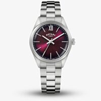 Rotary Ladies Heritage Stainless Steel Red Dial Watch RLB10005/17
