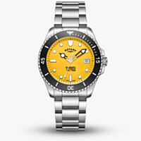 Rotary Mens Seamatic Automatic 300m Yellow Dial Watch RGB05430/27