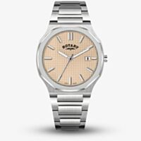 Rotary Mens Heritage Stainless Steel Pink Dial Watch RGB10019/31