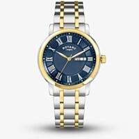 Rotary Mens Heritage Two-Tone Blue Dial Watch RGB10021/05