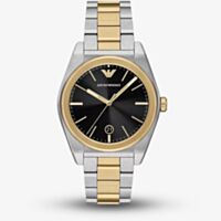 Emporio Armani Mens Federico Two-Tone Black Dial Watch AR11715