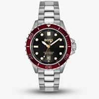 BOSS Mens Troper Sport Black Dial Red Bezel Watch 1514304