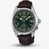 Seiko Mens Prospex Alpinist 'Classic Pine' Green Automatic Leather Strap Watch SPB507J1