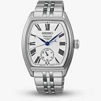 Seiko Mens Presage Classic Series Enamel Tonneau Bracelet Watch SPB537J1
