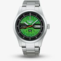 Seiko Mens Limited Edition 5 Sports X HUF II Collaboration Green Bracelet Watch SRPM09K1