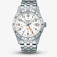 Seiko Mens 5 Sports Overwhite Field GMT Bracelet Watch SSK059K1