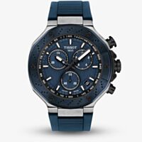 Tissot Mens T-Race 45mm Blue Chronograph Watch T141.417.27.041.00