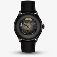 Tissot Chemin Des Tourelles Skeleton Dial Black Leather Strap Watch T139.836.36.441.00