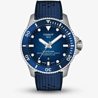 Tissot Mens Seastar 2000 44mm Blue & Silver Rubber Strap Watch T120.907.17.041.00