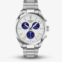 Tissot Mens PR100 White Dial Chronograph Bracelet Watch T150.417.11.011.00