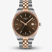 Tissot Mens Ballade Brown Dial Two Tone Bracelet Watch T156.410.22.291.01