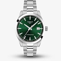 Tissot Mens Gentleman 38mm Powermatic 80 Green Dial Bracelet Watch T165.807.11.091.00