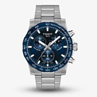 Tissot Mens SuperSport Blue Chronograph Dial Stainless Steel Bracelet Watch T125.417.11.041.00