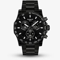 Tissot  Mens SuperSport Black Chronograph Dial Stainless Steel Bracelet Watch T125.417.33.051.00