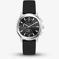 Guess Mens Palmer Black Rubber Strap Watch GW1077G1