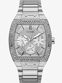 Guess Mens Phoenix Silver Nightlife Watch GW0094G1